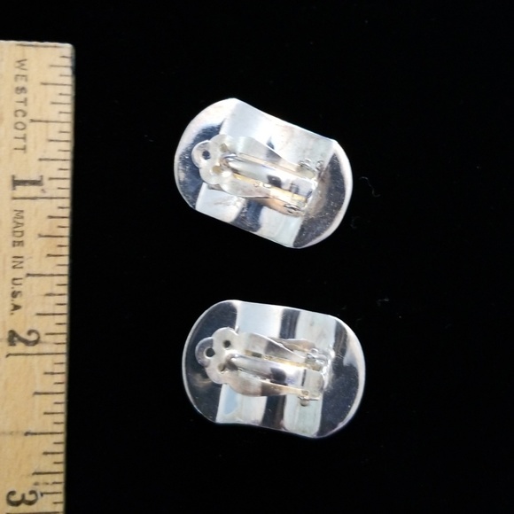 Sterling silver clip earings - Picture 2 of 2